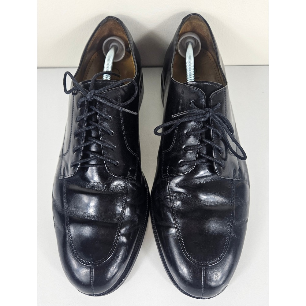Cole Haan Calhoun Mens Size 11 2E Split Apron Toe Oxford Black Leather Shoes - Picture 4 of 9